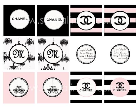 chanel printable|chanel labels free printables.